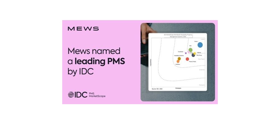 Le rapport IDC MarketScape 2025 reconnaît Mews comme un leader des systèmes de gestion de propriété hôtelière au niveau mondial