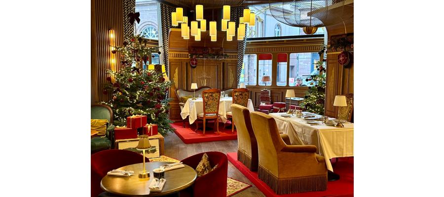 Strasbourg : l’hôtel Maison Rouge se transforme en « train de l’Orient Express » pour les fêtes
