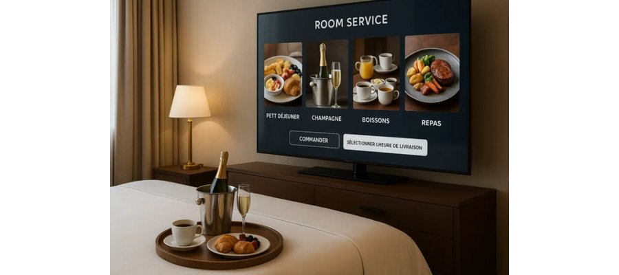 Comment mettre en avant votre spa, votre restaurant et votre room service depuis l'écran de chambre