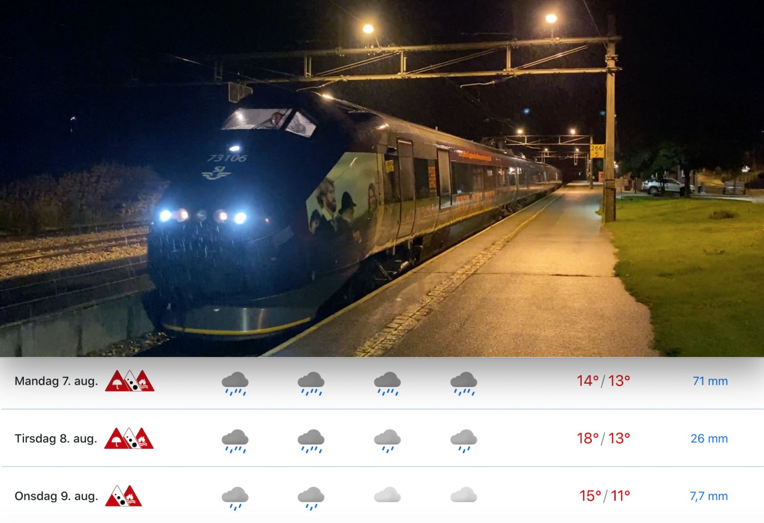 Uværet får følger for mange togreisende i de to neste dagene, verst i Innlandet