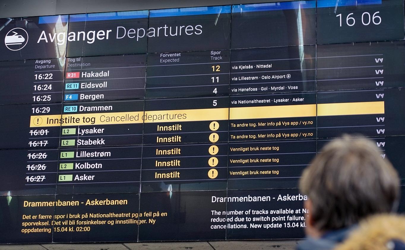 Bortimot ett av tre tog var ikke i rute i fjor – verste på ti år