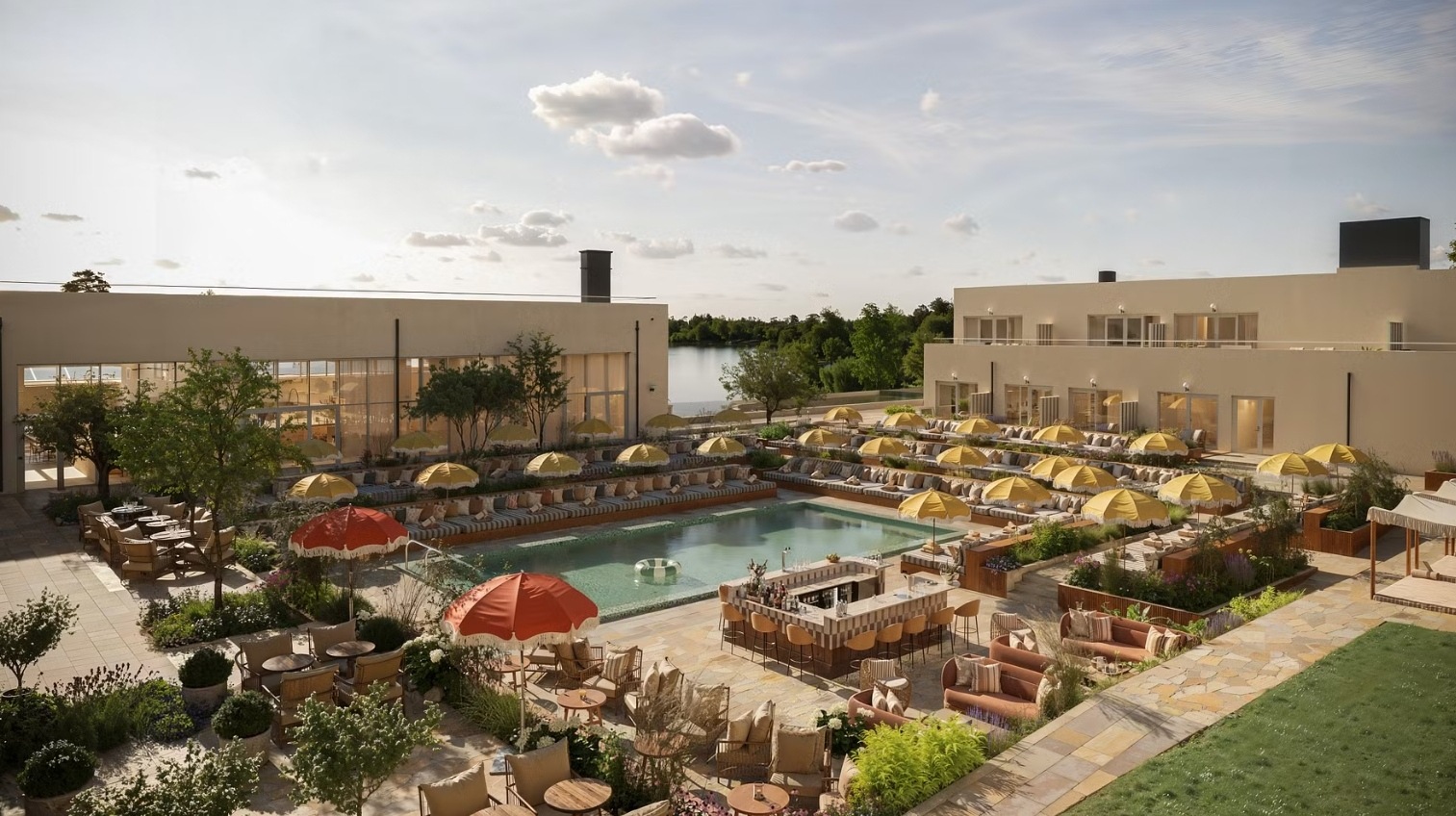 100 dagar kvar tills Hjortviken Country Club öppnar – skärmfria rum och 1 750 m2 pool club