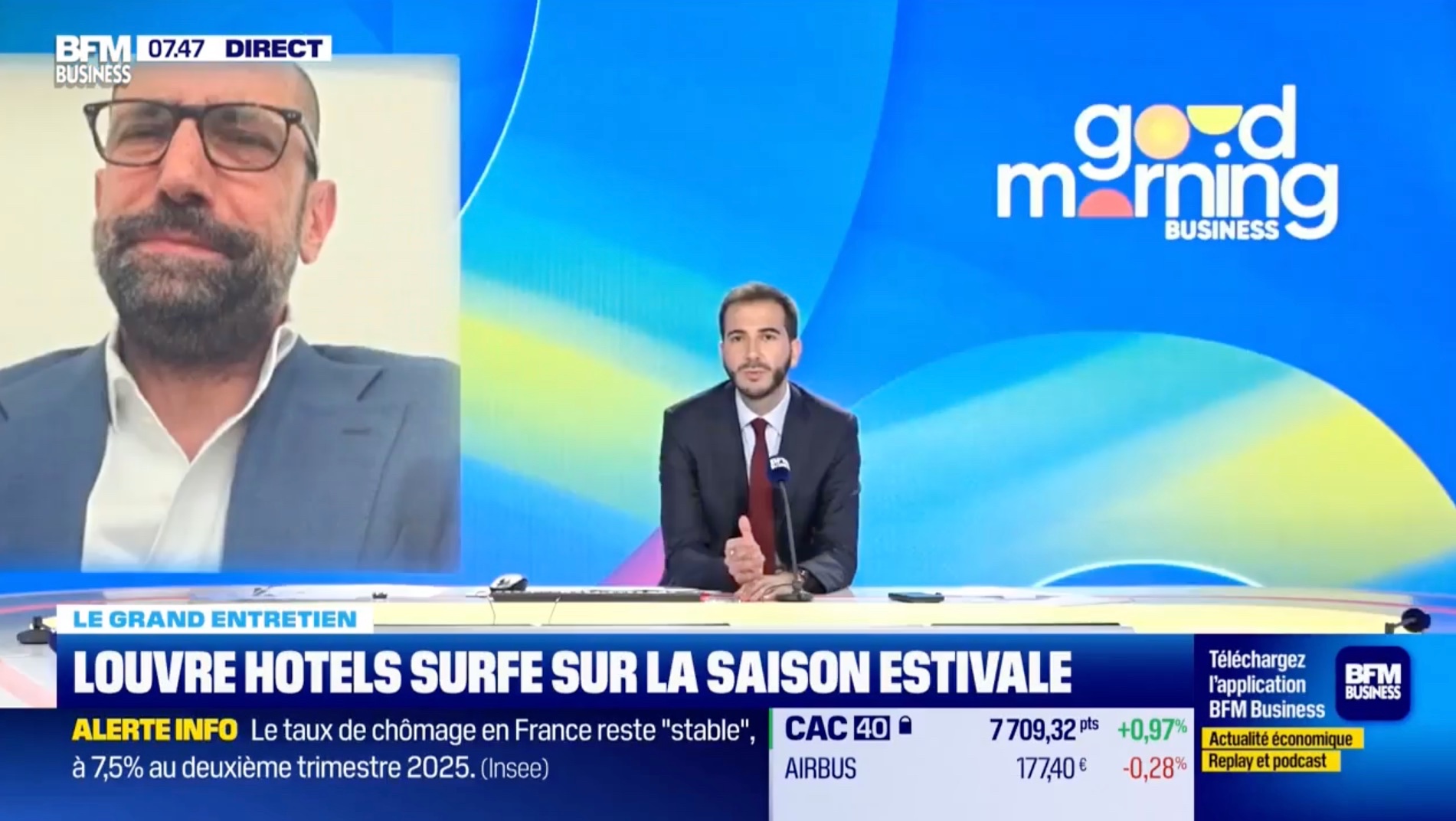 Eduardo Bosch, directeur général de Louvre Hotels Group, est l'invité de good morning business