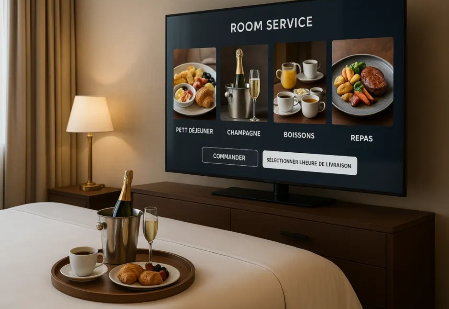 Comment mettre en avant votre spa, votre restaurant et votre room service depuis l'écran de chambre